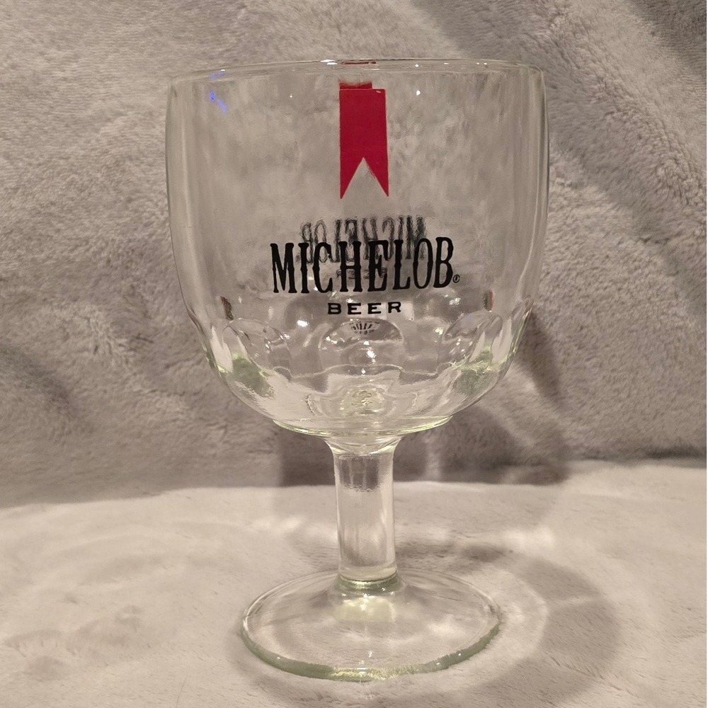 Vintage Michelob Beer Thumbprint‎ Goblet Barware Drinking Glassware